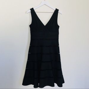 WHBM sheer striped midi dress